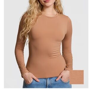 PINK 2 for $30 Secret Base Stretch Long Sleeve Tee